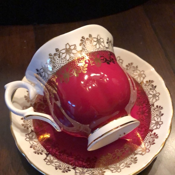 🏴󠁧󠁢󠁥󠁮󠁧󠁿 Crown Staffordshire Tea Cup & Saucer fine bone china set - Picture 6 of 9